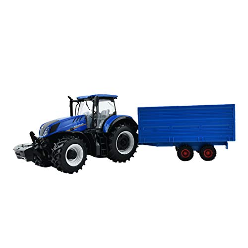 Bburago B18-44060 "New Holland T7040 Farm Tractor and Trailer" Model Toy, 1:32 Scale ( Assorted Model ) , color/modelo surtido