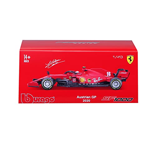 Bburago- Ferrari 1:43 F1 2020 con Casco Leclerc (May Cheong B18-36819L)