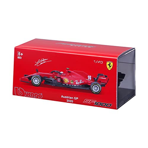 Bburago- Ferrari 1:43 F1 2020 con Casco Leclerc (May Cheong B18-36819L)