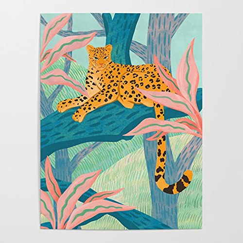 Beaxqb Pintura por Números, Leopardo de la Selva Pintura al óleo Kit con Pinceles y Pinturas, Pared LienzoArte decoración del hogar 40x50cmSin Marco