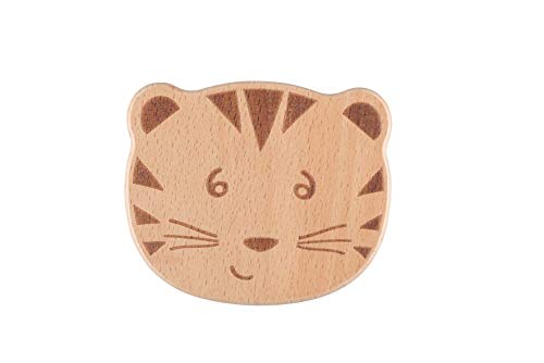 Bébé Confort - Set de Juguetes de Madera para Bebé : Juguete Rodante León + Sonajero Tigre + Sonajero Hipopótamo