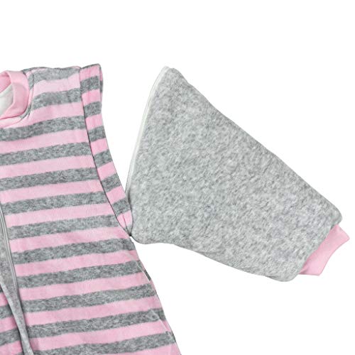 Bebé Saco de Dormir con Piernas Separable Algodón 3.5 Tog Invierno Bolsa de Dormir Mangas Larga Extraíbles para Niños Niñas 2-3 Años