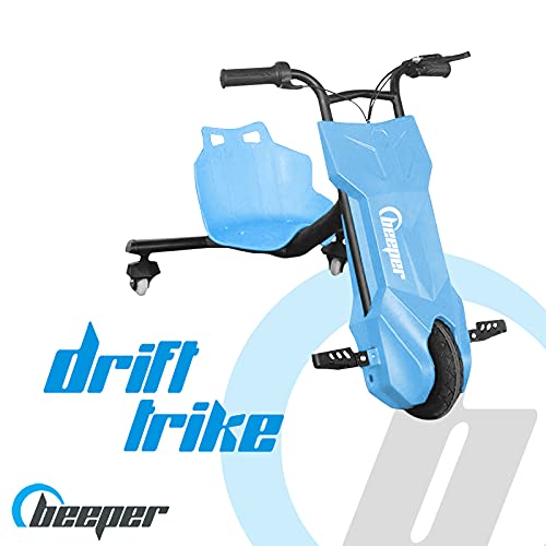 BEEPER - Drift Trike eléctrico Infantil 12 V 100 W batería Plomo 7 Ah Color Azul (RDT100-B7)