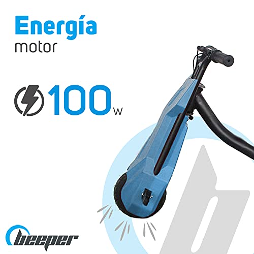 BEEPER - Drift Trike eléctrico Infantil 12 V 100 W batería Plomo 7 Ah Color Azul (RDT100-B7)