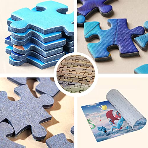 Beldum Puzzle de 1000 Piezas para Adultos Pokemon Jigsaws Family Fun Game Exquisita Caja de Regalo de Embalaje Serie Anime (70x50cm)