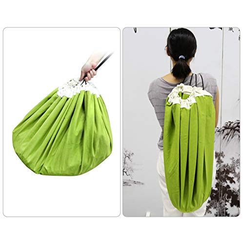 BelleStyle Bolsa de Almacenamiento de Juguetes para niños, Alfombra de Juego Organizer para Juegos de niños, Juguetes de Niños una Limpieza más Rápida (Verde, 150 cm)