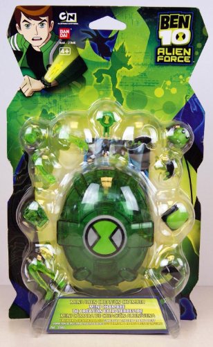 Ben 10 - 27642 - Alien Force - Mini Cámara de Creación Alienígena - Verde - con Mini Figuras Vomitón y Inferno Transparente