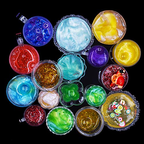 BESLIME Slime Storage Containers Clear Plastic Storage Jars for Slime/Caly Toy/Food, Simulation Mini Plastic Cup DIY Toy Accessories, 24 PCS