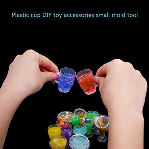 BESLIME Slime Storage Containers Clear Plastic Storage Jars for Slime/Caly Toy/Food, Simulation Mini Plastic Cup DIY Toy Accessories, 24 PCS