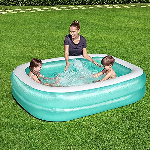 Bestway 54005 - Piscina Hinchable Infantil Blue Rectangular 201x150x51 cm