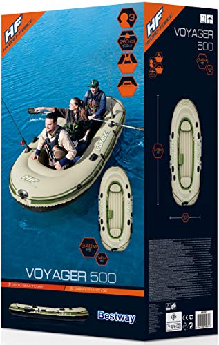 Bestway Voyager 500 Barca Hinchable para 3 persona, 2 remos