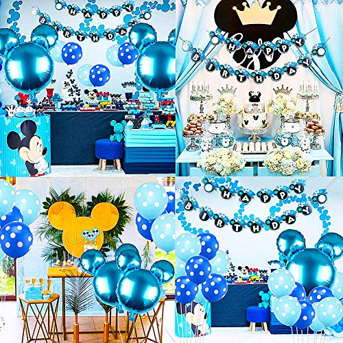 BESTZY Mickey Party Globos, Decoraciones de cumpleaños de Mickey , 1er Fiesta Cumpleaños Bebe Globos Decoracion para Baby Shower de Cumpleaños