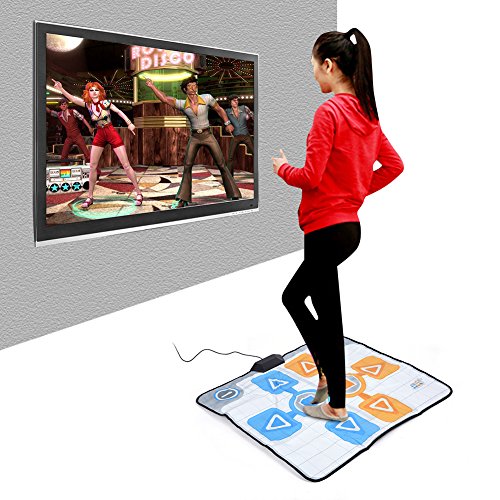 Bewinner Double Dance Mat para Niños Antideslizante Baile Pad Mat para Wii Console Juego de Reemplazo Dance Game Mat para 2 Jugadores Mejor Regalo para niños Fiesta en Casa