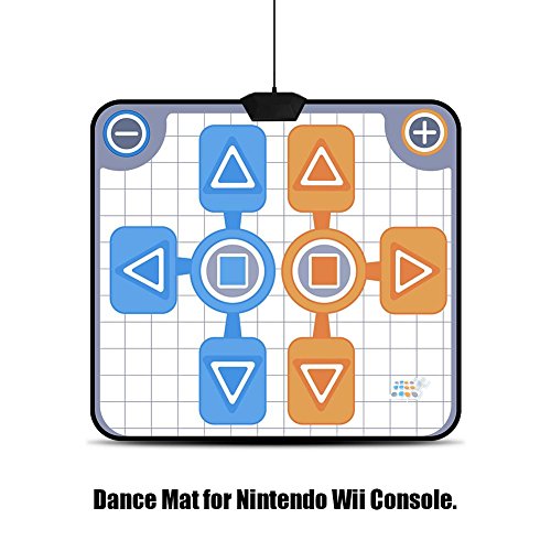 Bewinner Double Dance Mat para Niños Antideslizante Baile Pad Mat para Wii Console Juego de Reemplazo Dance Game Mat para 2 Jugadores Mejor Regalo para niños Fiesta en Casa