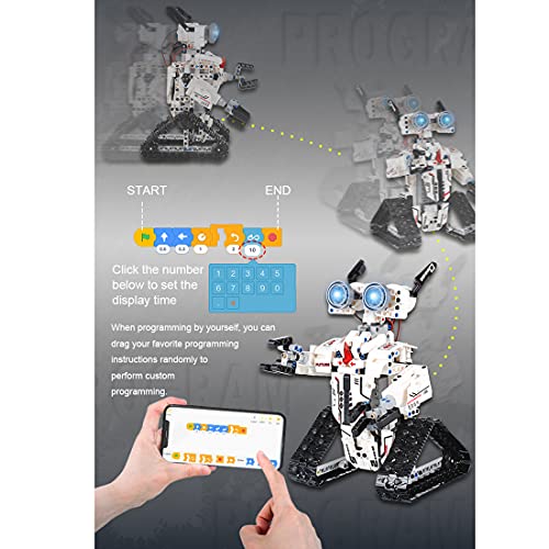 BGOOD Juego de robot programable, 467 bloques de montaje con aplicación de control por aplicación con función programable y Bluetooth, juguete compatible con Lego