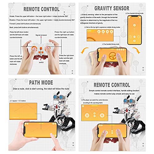 BGOOD Juego de robot programable, 467 bloques de montaje con aplicación de control por aplicación con función programable y Bluetooth, juguete compatible con Lego