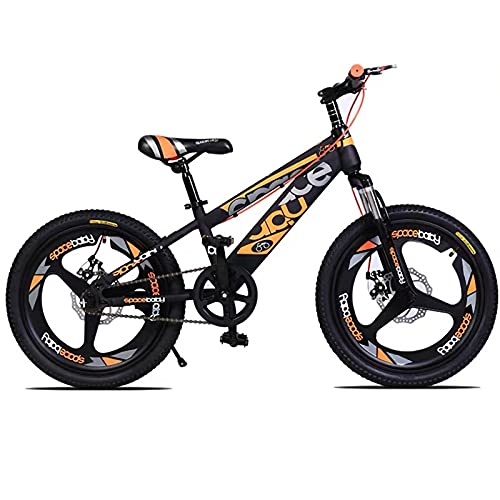 Bicicleta Moda Para Niños 18/20/22/24 Pulgadas, Bicicletas De Cross-Country De Una Velocidad Para Niños Y Niñas, Cuadro De Acero Al Carbono Y Frenos De Doble Disco, Regalos Para Niños,Naranja,20"