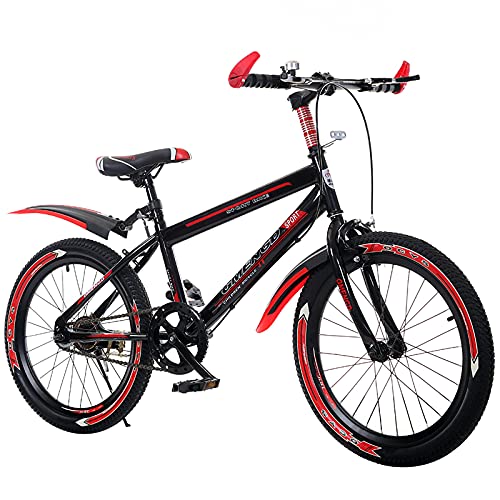 Bicicletas Para Niños 20/22 Pulgadas, Bicicletas De Cross-Country De Una Velocidad Para Niños, Niñas Y Adolescentes, MTB Para Estudiantes Con Marco De Acero Al Carbono, Regalos Para Niños,01,22"