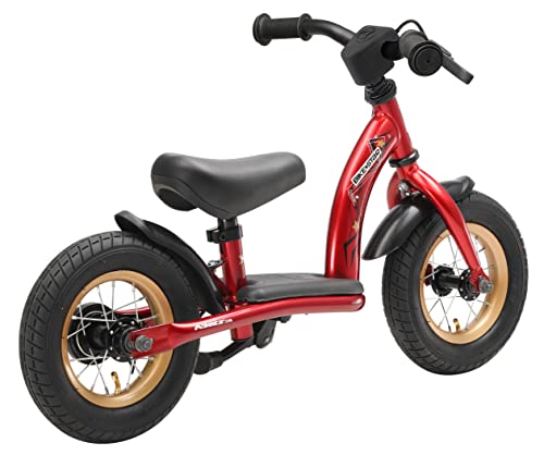 BIKESTAR Bicicleta sin Pedales para niños y niñas | Bici 10 Pulgadas a Partir de 2-3 años con Freno | 10" Edición Clásica Rojo