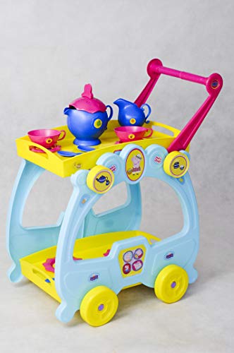 Bildo Bildo-SB-B-8125 Peppa Pig - Juego de té y Carrito para Servir (2 en 1), Multicolor 8125