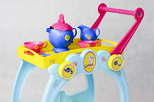 Bildo Bildo-SB-B-8125 Peppa Pig - Juego de té y Carrito para Servir (2 en 1), Multicolor 8125