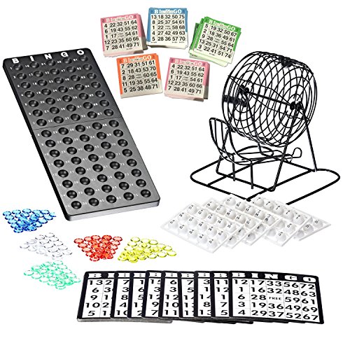 Bingo Juego de Bingo, con Tambor de Bingo y Accesorios