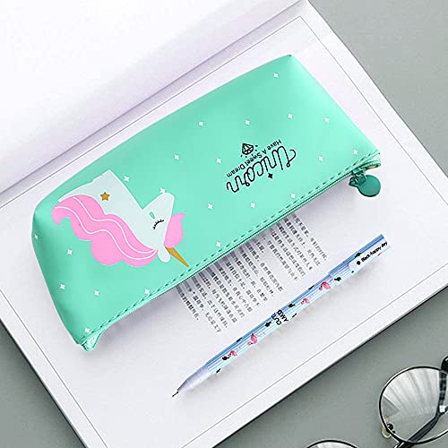 BIQIQI Unicornio Estuche Papelería Set Lápices Bolígrafos de Unicornio Escolar Kawaii Boligrafos Gel 10 Colores para el Colegio y La Oficina Regalo de Cumpleaños Niña 4 5 6 7 8 9 10 Años