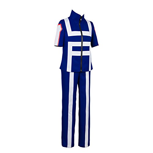 Boku No Hero Academia Cosplay Traje Mi héroe Academia Uniforme Izuku Midoriya Traje Traje de Entrenamiento Uniforme Azul, azul, XS