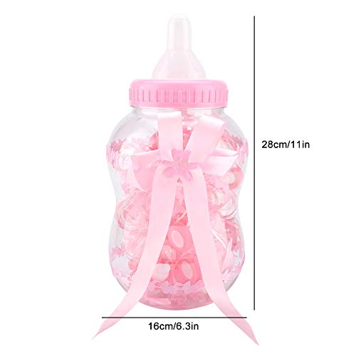 Botellas de Dulces para bebés, 30 Piezas con Forma de biberón Lindo Cajas de Dulces Biberón para niña Baby Shower Dulces Caja de Regalos para Eventos Bautizo Decoración(Pink)