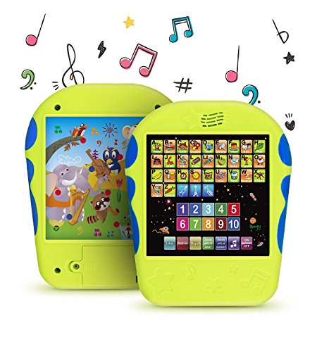 Boxiki kids Tablet Educativa de Juguete para el Aprendizaje del Español Alfabeto Español de Juguete Toca y Aprende con Aprendizaje de Números en Español, ABC en Español, Deletreo, Juegos ¿Dónde está?