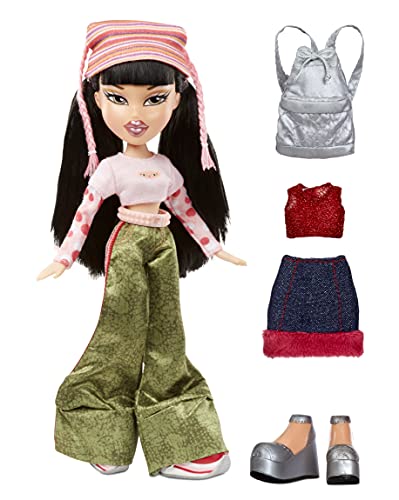 Bratz Edición Especial 20 Años Muñeca de Moda Original Jade-Caja holográfica y póster-Coleccionable-Réplica de la versión de 2001-Incluye 2 Vestidos, Zapatos, Bolso y más, Color (573432)