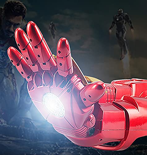 Brazo Robótico de Iron Man Launcher Glove, Cosplay Glove Hero Launcher Mejor Regalo para Los Niños, Edad Recomendada 5 Años y Más, Puede Emitir Luz