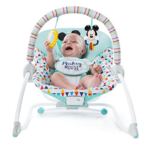 Bright Starts, Disney Baby Hamaca mecedora Mickey Happy Tiangles