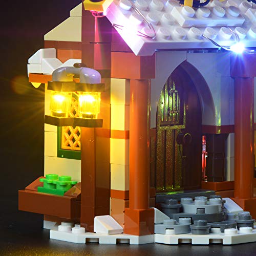 BRIKSMAX Kit de Iluminación Led para Lego Creator con diseño El Taller de Papá Noel,Compatible con Ladrillos de Construcción Lego Modelo 10245, Juego de Legos no Incluido