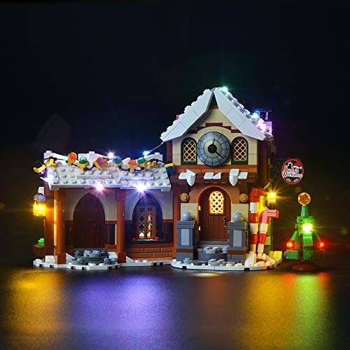 BRIKSMAX Kit de Iluminación Led para Lego Creator con diseño El Taller de Papá Noel,Compatible con Ladrillos de Construcción Lego Modelo 10245, Juego de Legos no Incluido