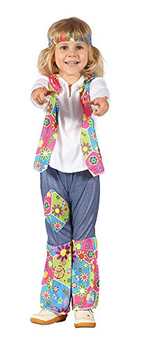 Bristol Novelty CC076 Disfraz de niña hippy para niña, XS