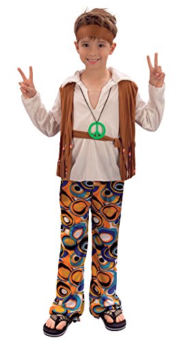 Bristol Novelty CC620 Traje Niño Hippie, Pequeño, Edad aprox 3 -5 años