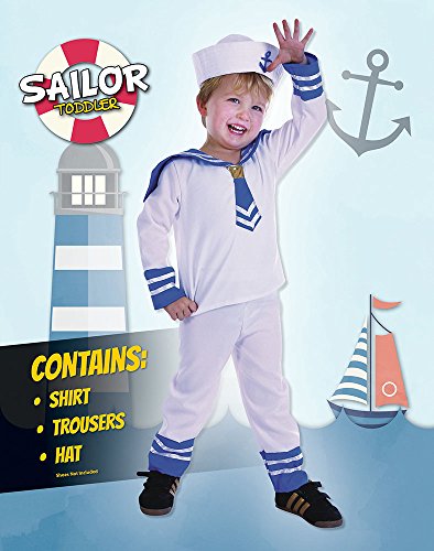 Bristol Novelty- Disfraz de Marinero para niño, Color Azul, XS (CC063)