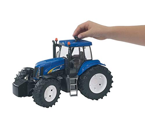 Bruder 1695 New Holland Tractor - con remolque para animales - accesorios incluidos - edición limitada