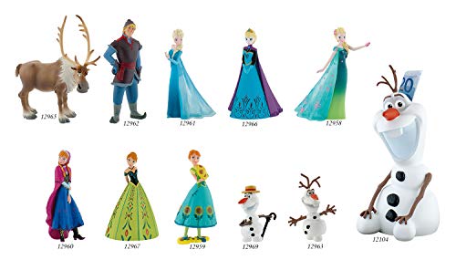 Bullyland 12963 - Figura de Juego, Walt Disney La Reina del Hielo - Olaf, Aprox. 4,5 cm de Altura, Figura Pintada a Mano, sin PVC, para Que los niños jueguen con la fantasía