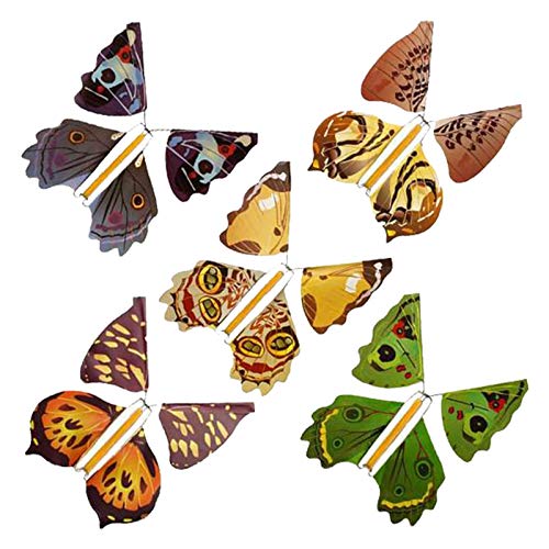 Bumen 10 Piezas de Hada mágica Mariposa voladora Banda de Goma Power Butterfly Clockwork Hada Mariposa Juguete Regalo Sorpresa o Fiest