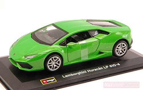 Burago Modelo A Escala Compatible con Lamborghini Huracan LP 610-4 2014 Green 1:32 BU42022GR