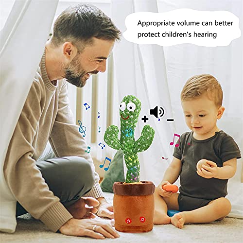 Cactus Bailarín,Cactus Dancing Toy,Divertido Canto y Baile ​de Cactus,Cactus Que Canta y Baila,Juguete de Peluche de Cactus para Niños,Cactus de Peluche,Juguete Divertido