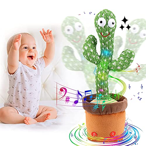 Cactus Bailarín,Cactus Dancing Toy,Divertido Canto y Baile ​de Cactus,Cactus Que Canta y Baila,Juguete de Peluche de Cactus para Niños,Cactus de Peluche,Juguete Divertido