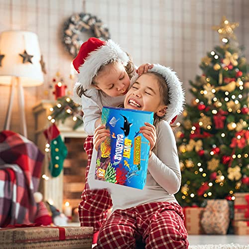 Calendario de Adviento 2021,24 Piezas Organismo Marino Juguete Regalos de Adviento de Navidad para Niños,Calendario de Cuenta Regresiva de Navidad,Colorido Mar Animale Juguete,Fauna Submarina Realista