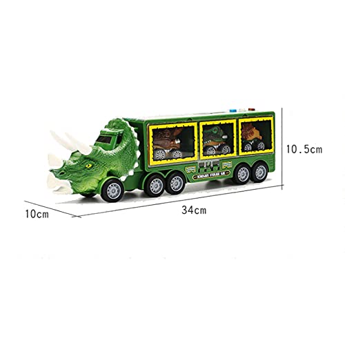 CamióN Transportador Animales,Dinosaurios Juguetes Camions,CamióN Portador De Coches De Transporte De Dinosaurios Con Luces Y Musica, Coches De Almacenamiento De Modelos De Animales De Dinosaurio