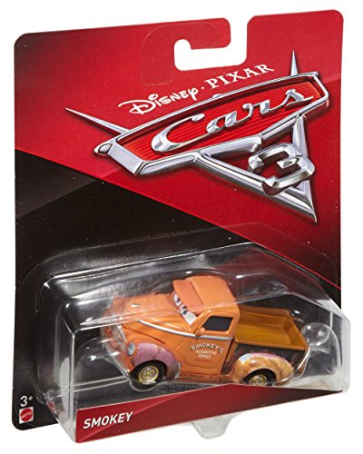 Cars 3-DXV37, Coche Smokey, Mattel Spain DXV37, Colores Surtidos