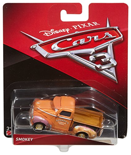 Cars 3-DXV37, Coche Smokey, Mattel Spain DXV37, Colores Surtidos