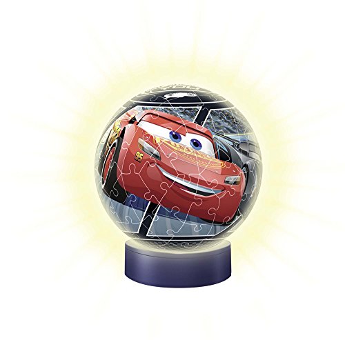 Cars 3 Puzzle Ball 3D Lámpara (Ravensburger 11820) , Modelos/colores Surtidos, 1 Unidad