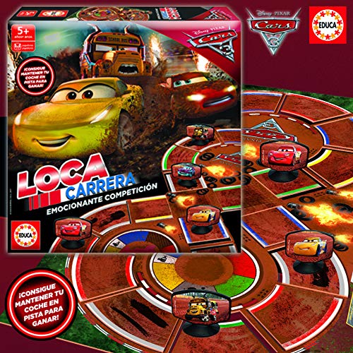 Cars The Movie Juego Carrera Loca, 37.1 x 27.2 x 5.6 (Educa Borrás 17210)